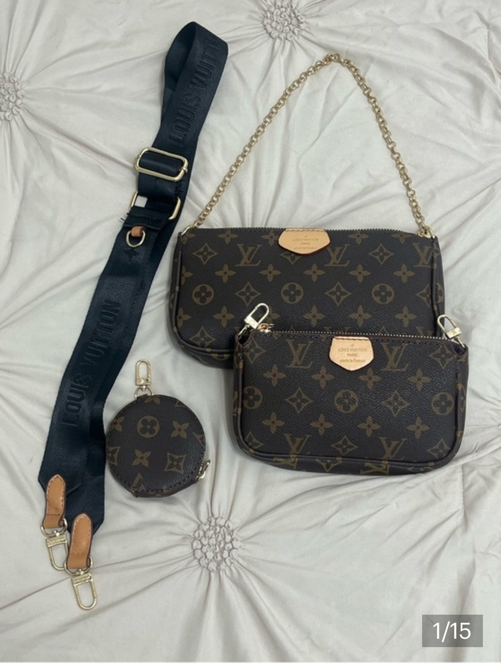 Louis Vuitton Monogram Multi Pochette Accessoires - Brown with Gold Hardware